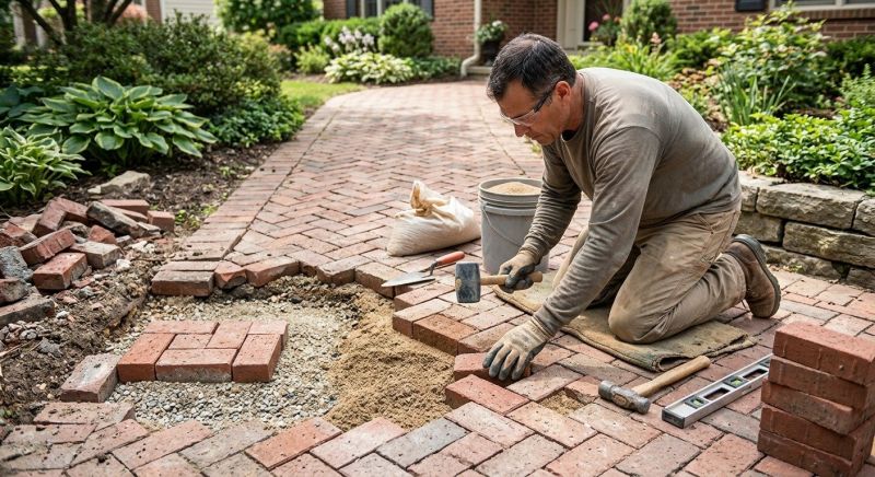 Brick Driveway Repair in Santa Cruz County, CA