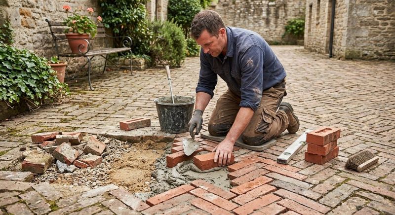 Brick Hardscape Repair in Santa Cruz County, CA