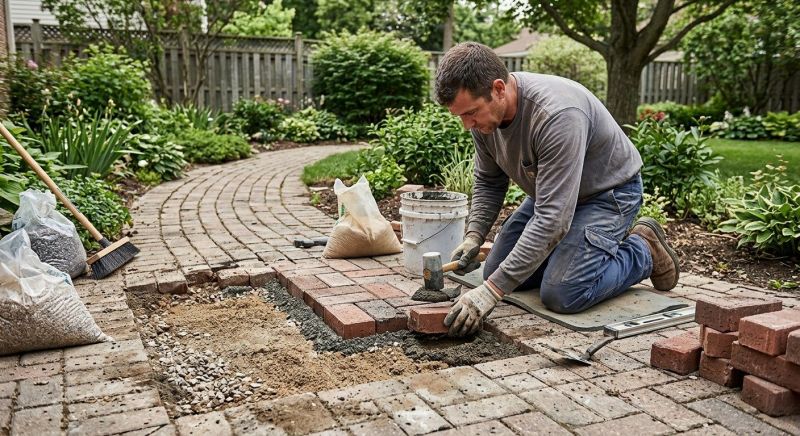 Brick Pathway Repair in Santa Cruz County, CA