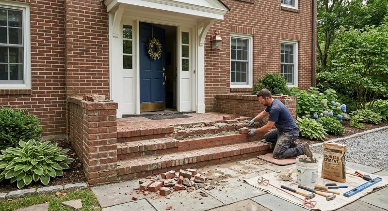 Brick Steps Repair in Santa Cruz County, CA