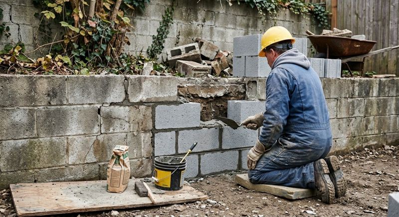 Cinder Block Wall Repair in Watsonville, CA