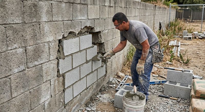Concrete Block Repair in Aptos, CA