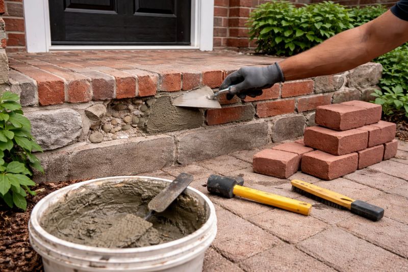 Entryway Brick Repair in Santa Cruz County, CA