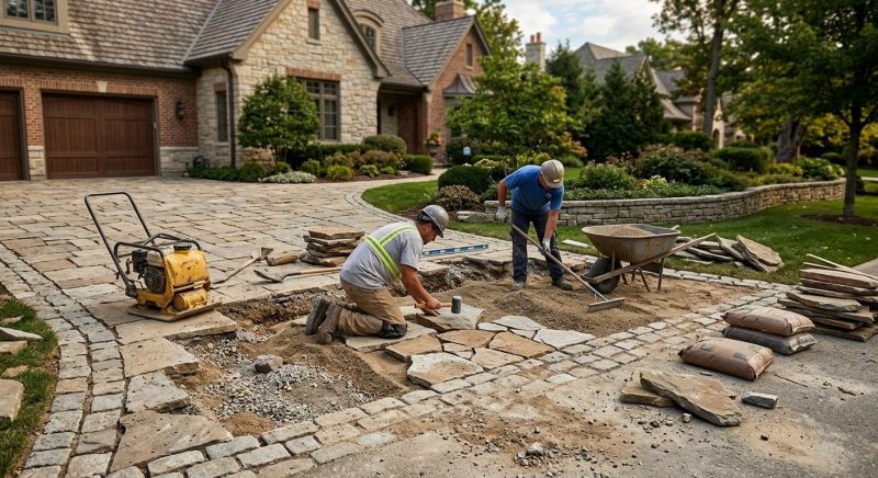 Stone Driveway Repair in Santa Cruz County, CA